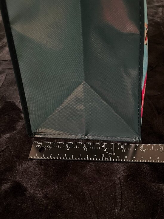 Daiso Japan Goldfish Tote Bag Blue Bamboo Reusable - Picture 2 of 4